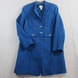 Chicos Coat Jacket Womens 0 Small Modern Textured Mid Length Long Sleeve Button